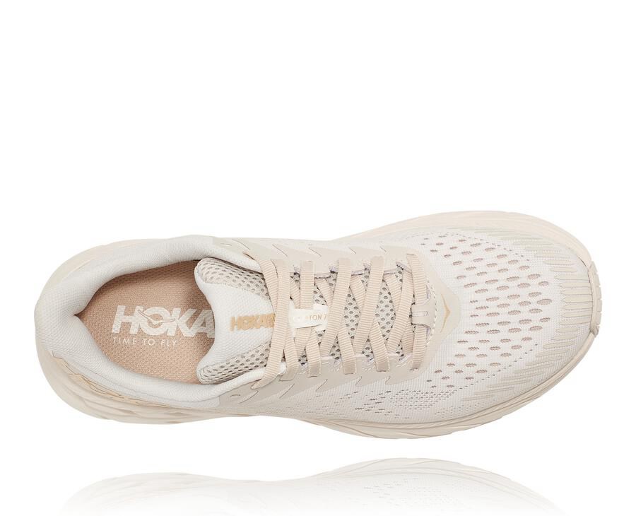 Hoka One One Clifton 7 Löparskor Dam - Vita - PEYKT-3642